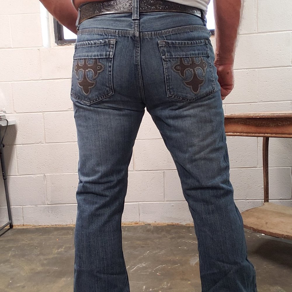 CARBON BLACK ~ Men’s Jeans ~ 33” x 30” ~ Boot Cut